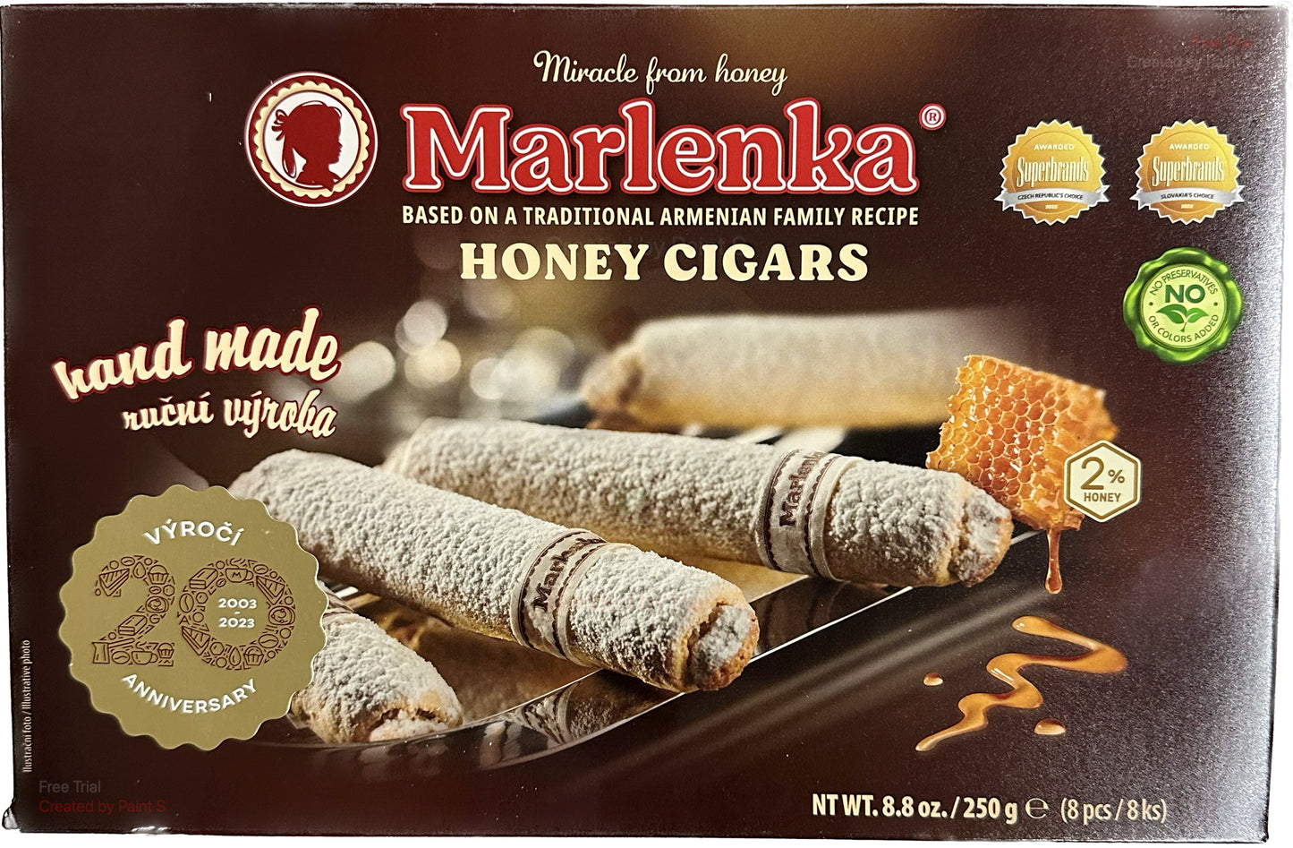 2581: MARLENKA HONEY CIGARS (Refrigerated) 6/250g $12.50