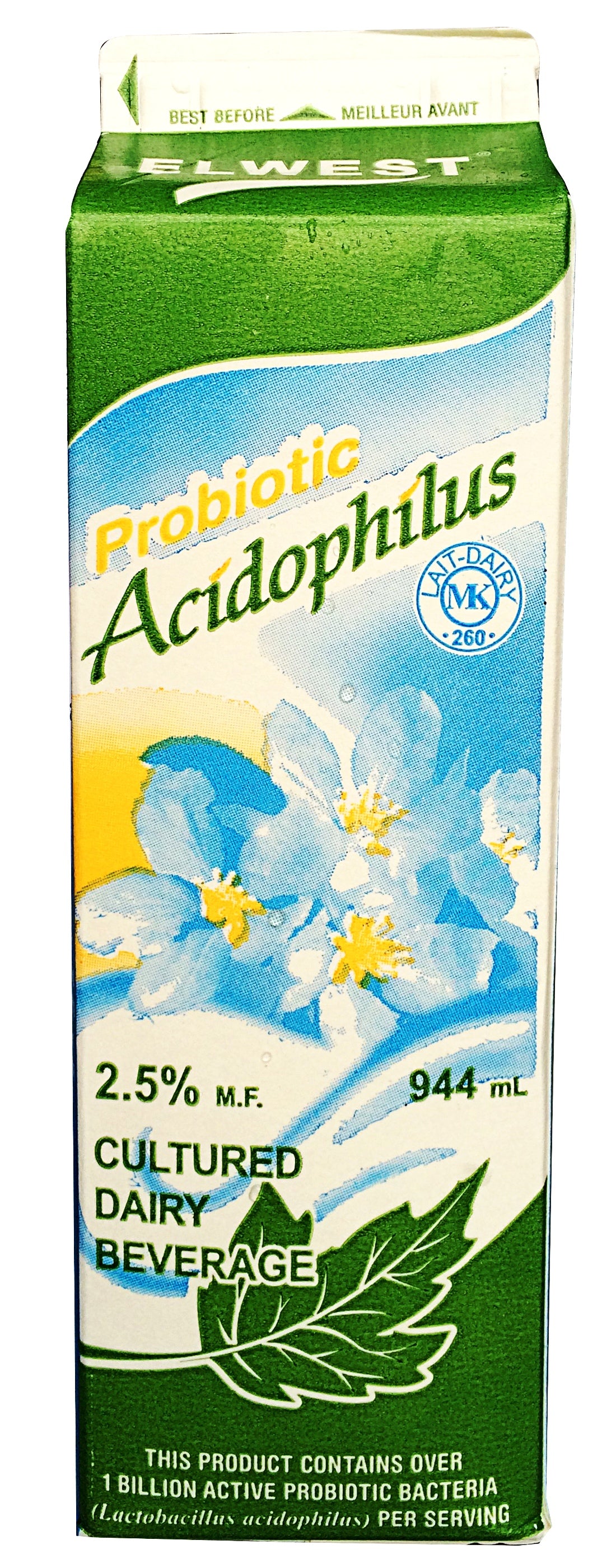 El West Kefir Acidophilus 2.5 % SOLD BY PC - 12/944ML - $2.62