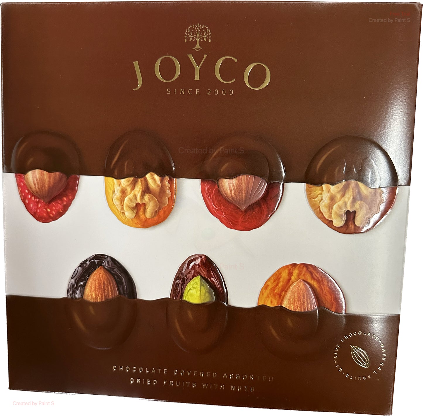 2537: ASSORTED CHOCOLATE COVERED DRIED FRUITS - 8/157G $8