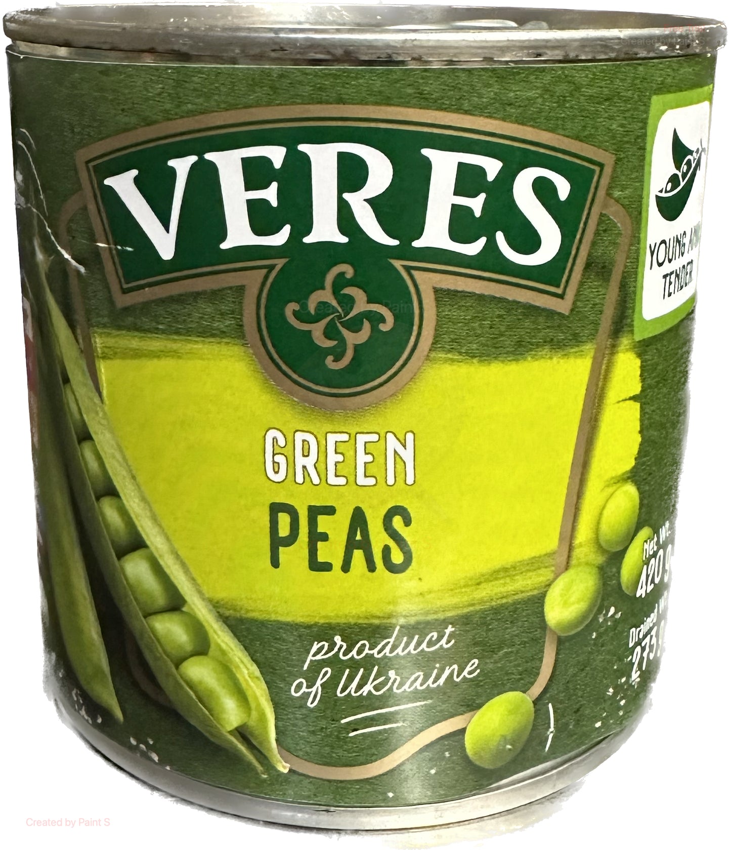 2546: VERES - GREEN PEAS TIN - 12/420ML - $2.40