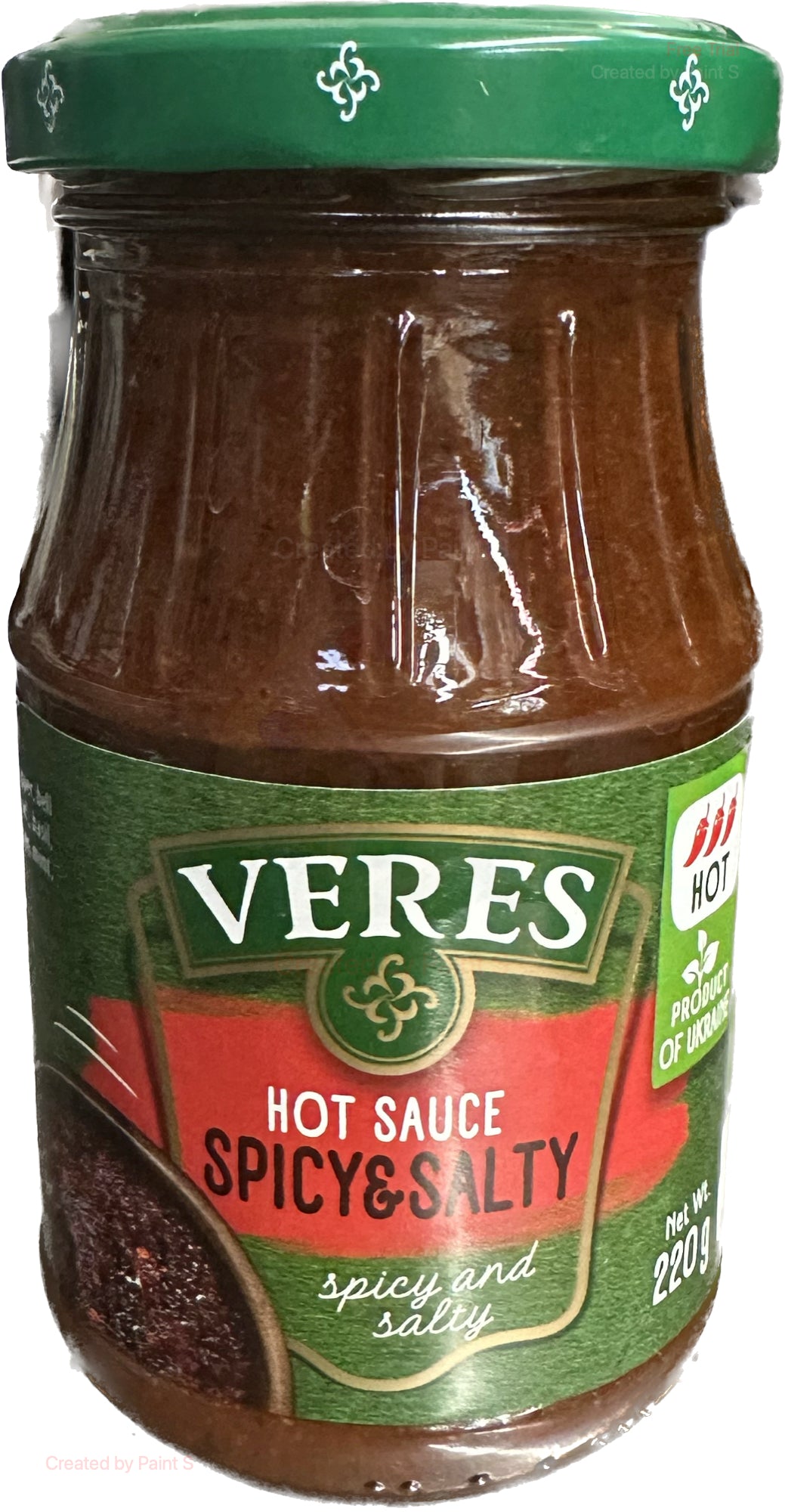 2555: VERES - HOT SAUCE SPICY AND SALTY  - 20/220G - $2.70