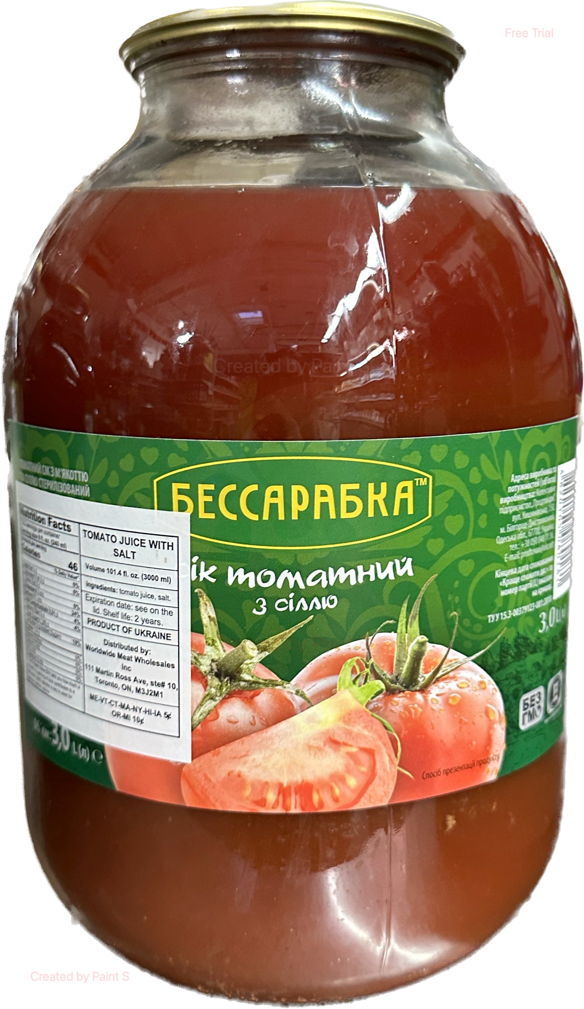 2572: TOMATO JUICE 4/3L - $8