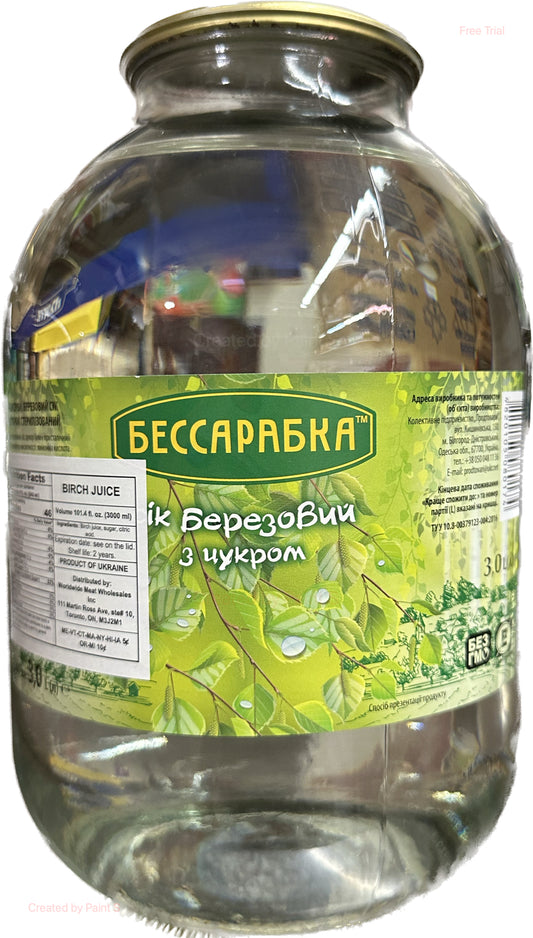 2574: BIRCH JUICE 4/3L - $7