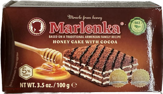 2582: MARLENKA HONEY CAKE WITH COCOA (Refrigerated) 12/100g $4.70