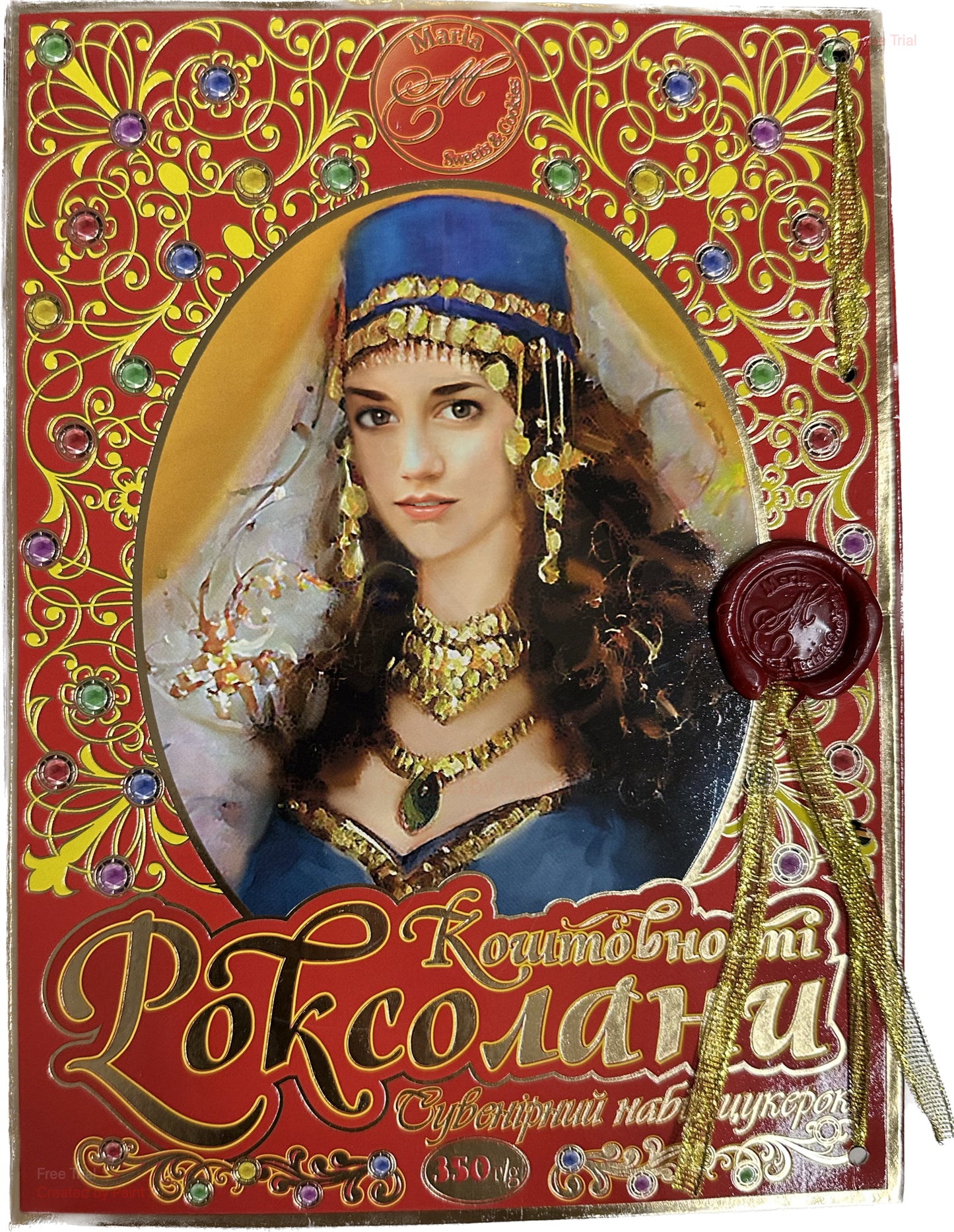 2603: "Roksolana jewels"  set of sweets 7/350g $8.50
