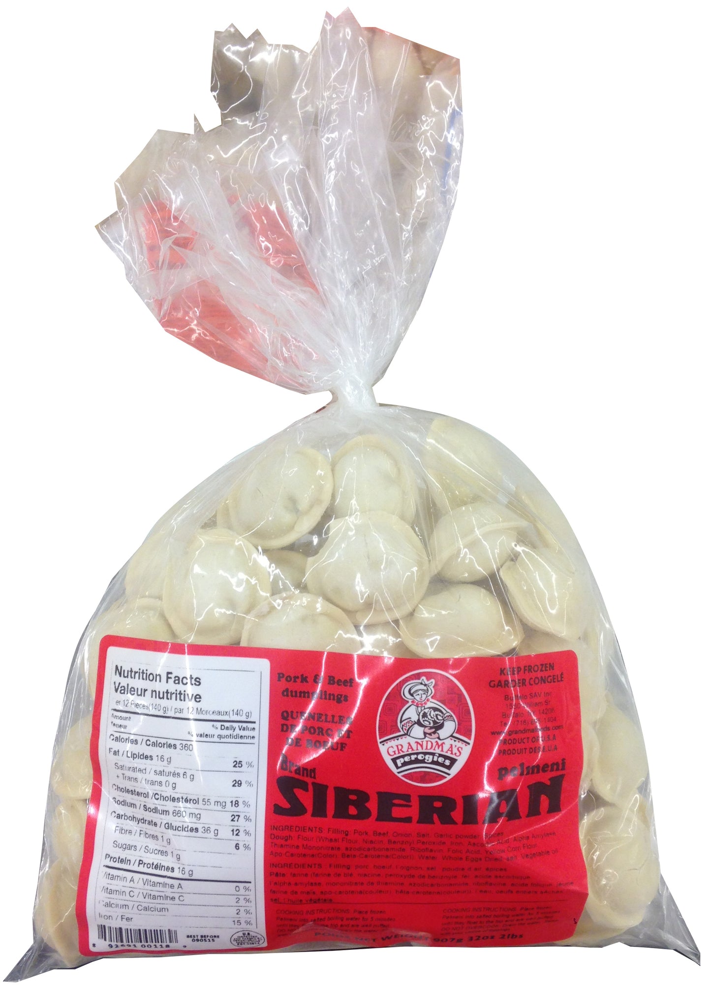 100163: GRANDMAS SIBERIAN PEROGIES - 14/908G - $6.50