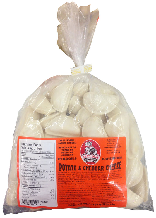 100167: GRANDMAS POTATO CHEDDAR PEROGIES - 14/908G - $6.50