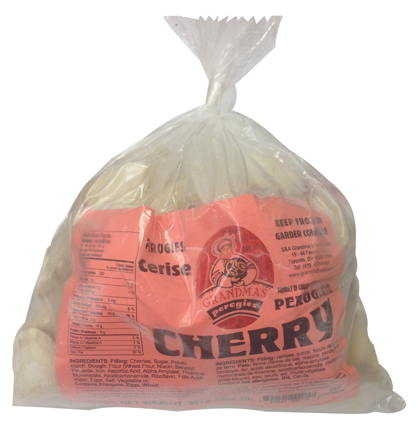 1179: GRANDMAS CHERRY PEROGIES $- 14/908G - $6.50