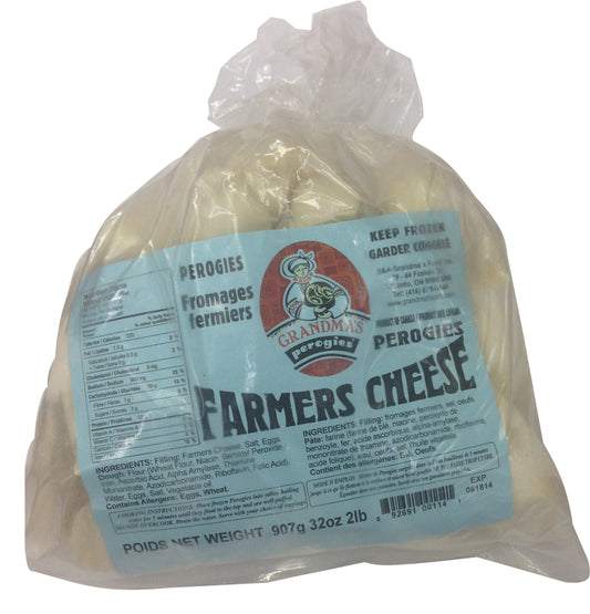 1180: GRANDMAS FARMER CHEESE PEROGIES - 14/908G - $6.50