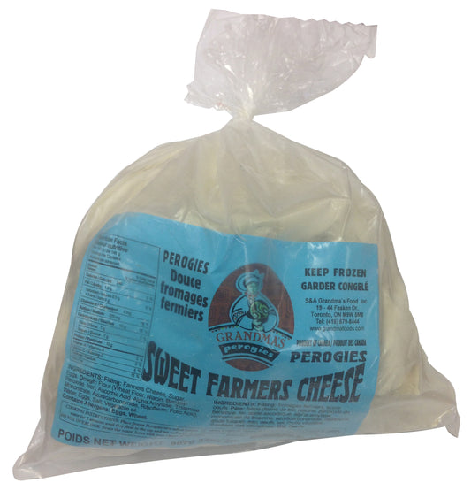 1181: GRANDMAS SWEET FARMER CHEESE PEROGIES - 14/908G - $6.50