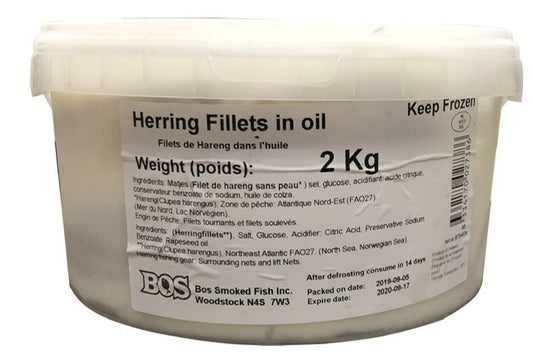 BOSS - HERRING FILLETS IN OIL 6/2KG 2KG-$35.00