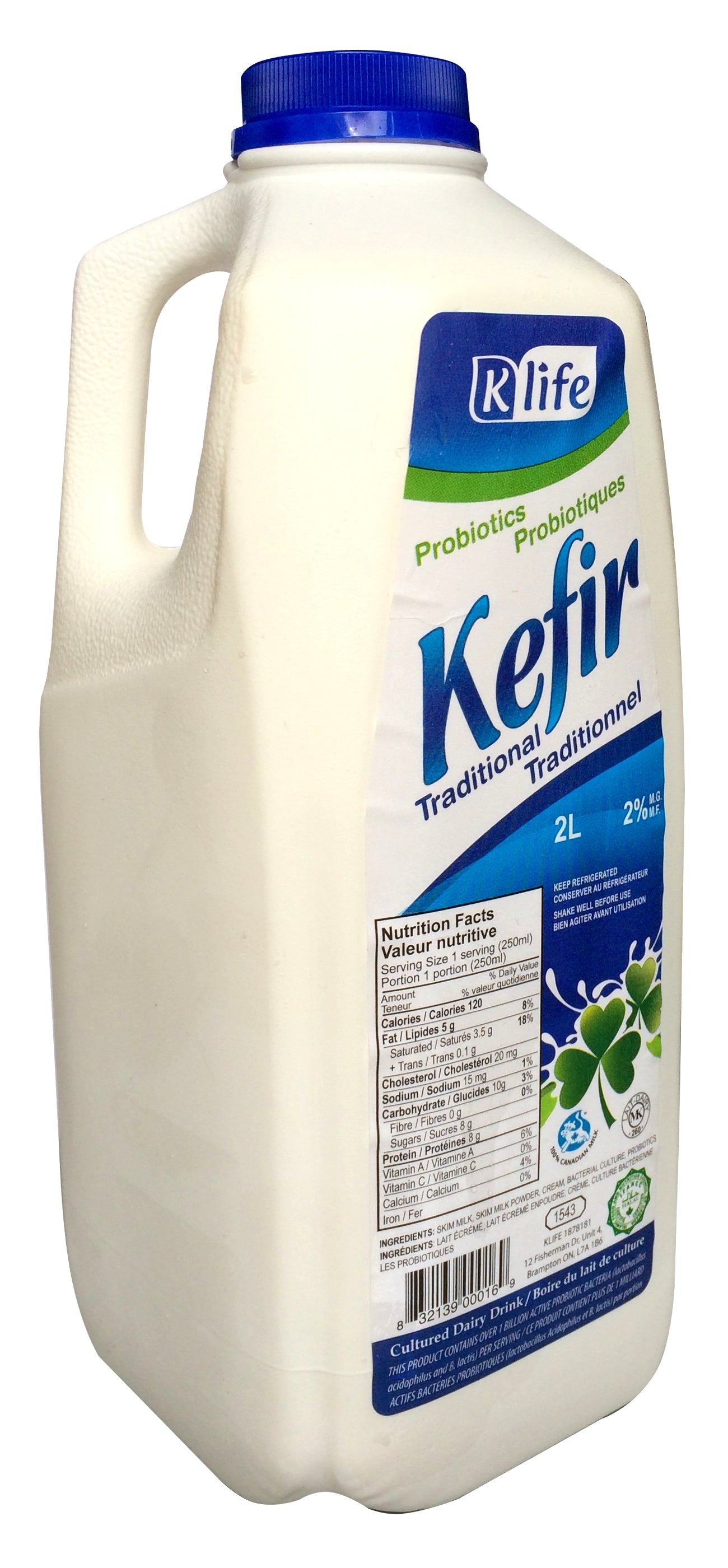 K.LIFE KEFIR TRADITIONAL 2% - SOLD BY PC - 9/2L - $5.49