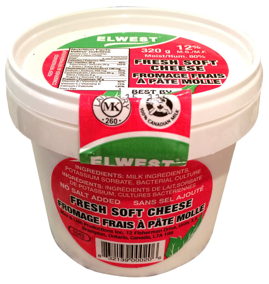 FRESH SOFT CHEESE 12%  - SOLD BY PIECE, 12/454 - $2.89